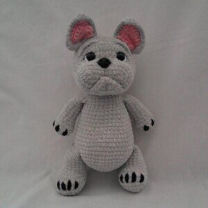 Handmade Crochet French Bulldog Plushie